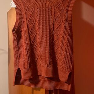 burnt orange Joie sweater vest size medium